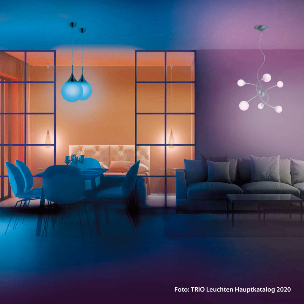 Die perfekte Wohnatmosphäre mit Licht entsteht durch den optimalen Einsatz von Hintergrundbeleuchtung, Arbeitsbeleuchtung und Akzentlicht.